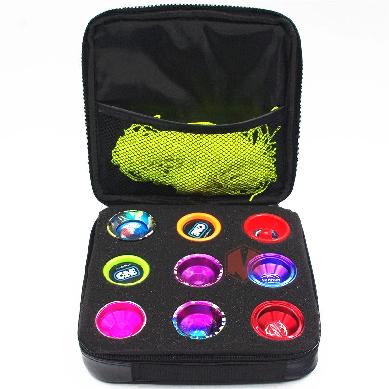 ACEYO Leder YOYO Tasche 9 Löcher Yo-yo Eintritt Paket Professionelle Yoyo Sammler Tasche 3D Oberfläche Yoyo Tasche