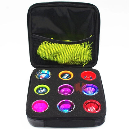 ACEYO Leder YOYO Tasche 9 Löcher Yo-yo Eintritt Paket Professionelle Yoyo Sammler Tasche 3D Oberfläche Yoyo Tasche