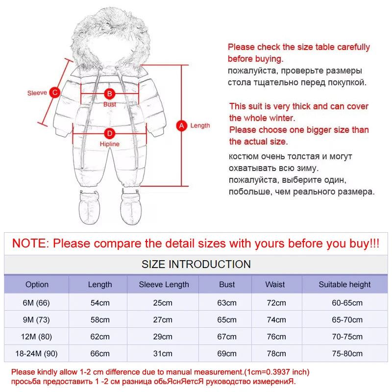 Ircomll Hohe Qualität Baby Kleidung Overalls für Kinder Winter Mit Kapuze mit Fell Warme Säuglingsspielanzug Overall Kinder Kleidung Toddle
