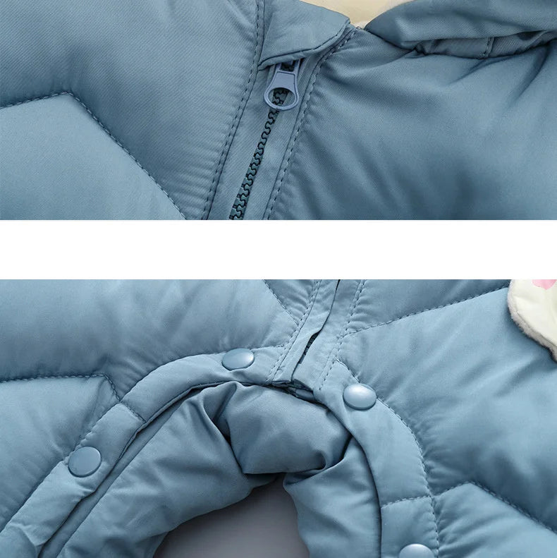 Neue geboren Warme Baby mantel Winter Mit Kapuze Strampler Dicke Overall Overalls Schneeanzug Kinder Jungen Kleidung kinder kleidung DropShipping