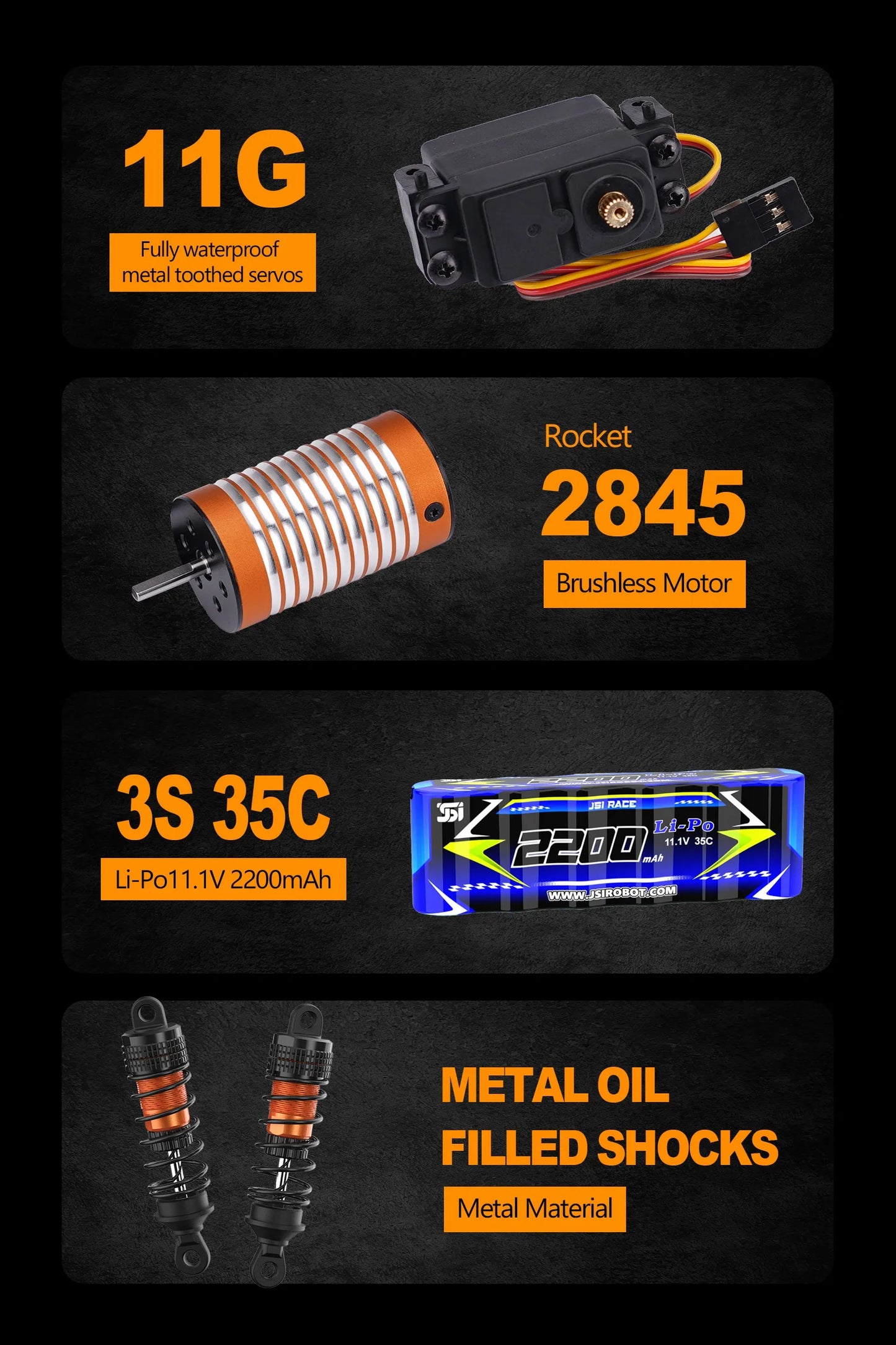 JIUSI PT14R MT14R 1/14 RC Rennwagen 3S Batterie 4WD 80 km/h Bürstenloser Motor 2,4G Fernbedienung 35C Hochgeschwindigkeits-Offroad-RC-Truck