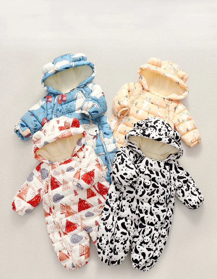 Neue geboren Baby kleidung Warme Fleece Strampler Bodys Baby Jungen Kostüm Infant Mädchen Kleidung Cartoon Insgesamt Oberbekleidung Overalls