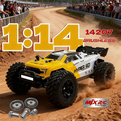 MJX HYPER GO 1/14 Neues bürstenloses 14207 14208 ferngesteuertes Auto Hochgeschwindigkeits-Monstertruck Geländewagen Kletterauto RTR Spielzeug