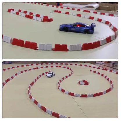 Straßenbarriere RC Auto Rennstrecke Hindernis Feldzaun Mini Verkehr Straßenblock Spielzeug für 1/14 1/16 1/18 1/24 1/28 Mini RC Auto