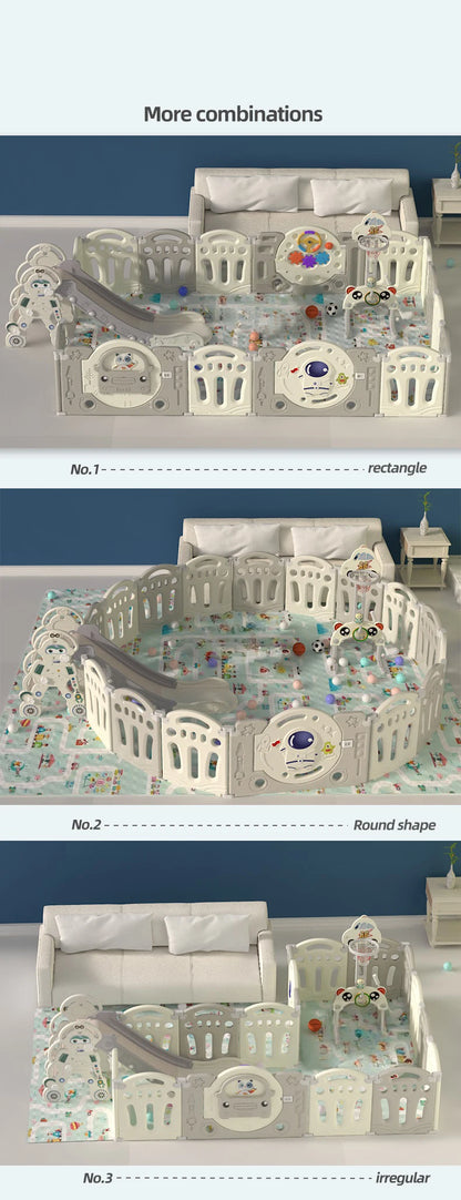 Baby Laufgitter Baby Spielplatz faltbare Baby Zaun Bett Kindersicherheit Barriere Zaun Spiel Laufstall Kinder Laufstall mit Spielmatte