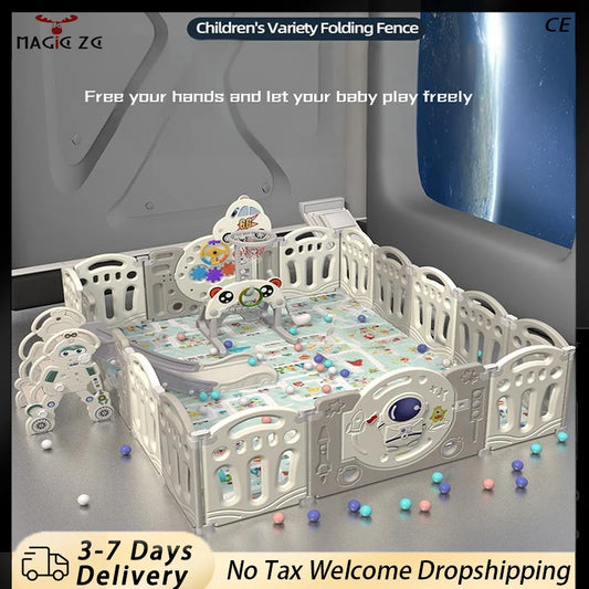 Baby Laufgitter Baby Spielplatz faltbare Baby Zaun Bett Kindersicherheit Barriere Zaun Spiel Laufstall Kinder Laufstall mit Spielmatte