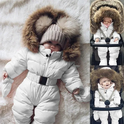Winterkleidung Säugling Baby Schneeanzug Junge Mädchen Strampler Jacke Kapuzenoverall Warmer dicker Mantel Outfit Kinder Oberbekleidung Säuglingskleidung