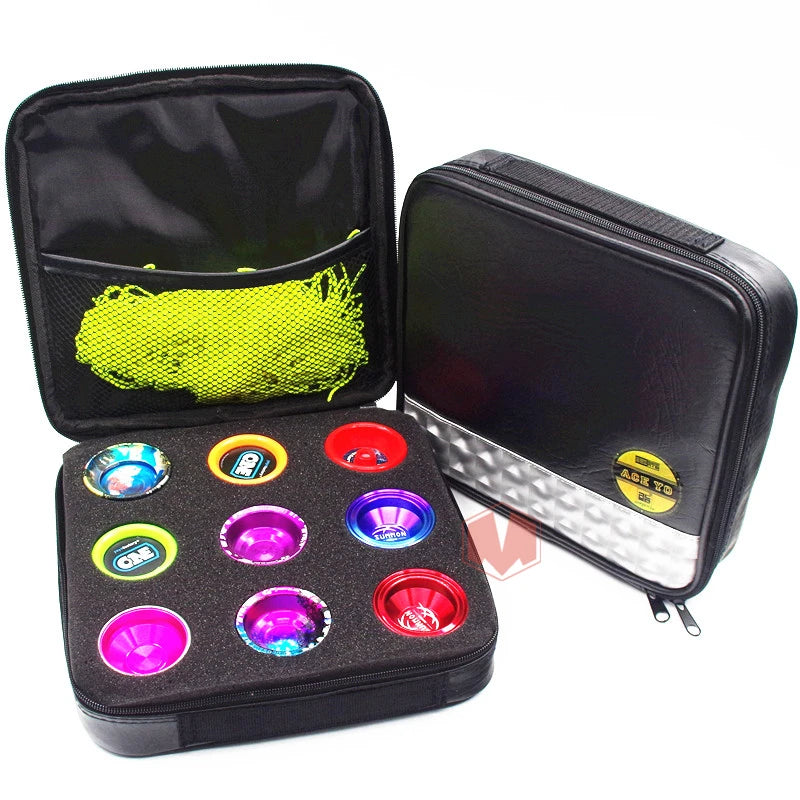 ACEYO Leder YOYO Tasche 9 Löcher Yo-yo Eintritt Paket Professionelle Yoyo Sammler Tasche 3D Oberfläche Yoyo Tasche