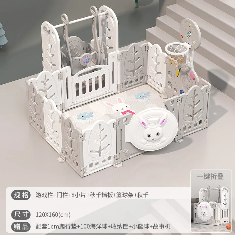 Kinderspielzaun Baby Indoor Haushalt Krabbelmatte Schutzzaun Baby Boden Kleinkind Sicherheitszaun Paradies