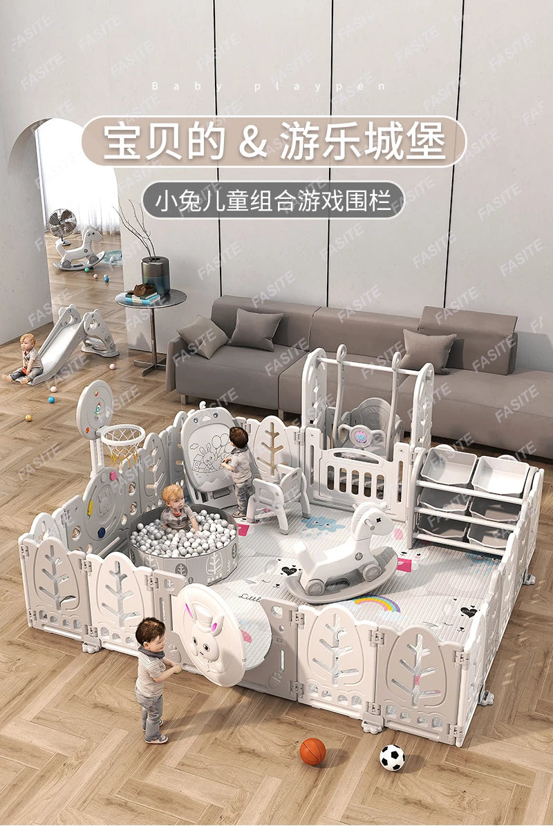 Kinderspielzaun Baby Indoor Haushalt Krabbelmatte Schutzzaun Baby Boden Kleinkind Sicherheitszaun Paradies