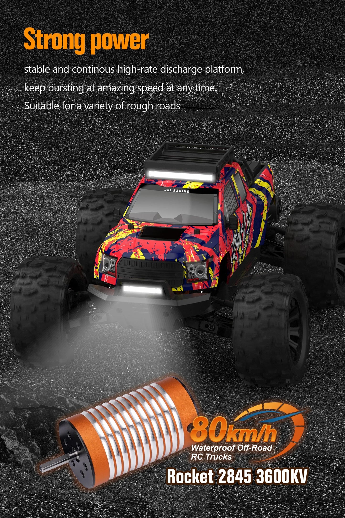 JIUSI PT14R MT14R 1/14 RC Rennwagen 3S Batterie 4WD 80 km/h Bürstenloser Motor 2,4G Fernbedienung 35C Hochgeschwindigkeits-Offroad-RC-Truck