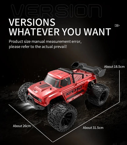 ZWN KF18 1:14 Bürstenloses RC-Auto mit LED-Licht, professionelles 4WD 2,4G Fernbedienung, Offroad-Monstertruck, Spielzeug für Kinder, Geschenk