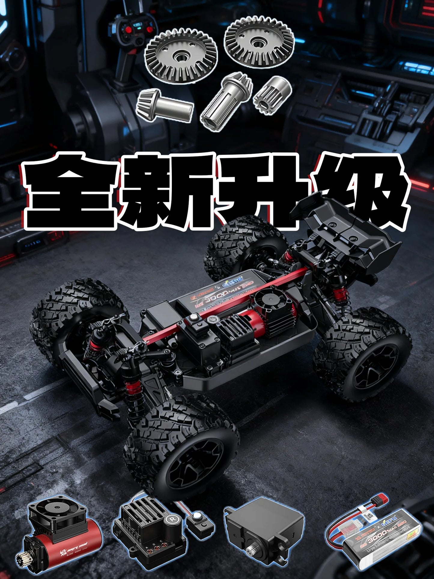 MJX HYPER GO 1/14 Neues bürstenloses 14207 14208 ferngesteuertes Auto Hochgeschwindigkeits-Monstertruck Geländewagen Kletterauto RTR Spielzeug