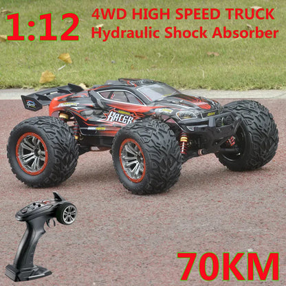 70 KM/H 1/12 Große 4WD Off-Road High Speed Fernbedienung Lkw Wasserdichte Hydraulische Stoßdämpfer Racing Drift RC Auto Lkw Spielzeug