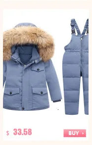 Kinder Kleidung Set Baby Winter Warme Daunen Jacken parka Jungen Dicken Overall Infant mantel kleinkind Mädchen Kleidung Kinder Schneeanzug