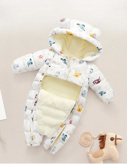 Neue geboren Baby kleidung Warme Fleece Strampler Bodys Baby Jungen Kostüm Infant Mädchen Kleidung Cartoon Insgesamt Oberbekleidung Overalls