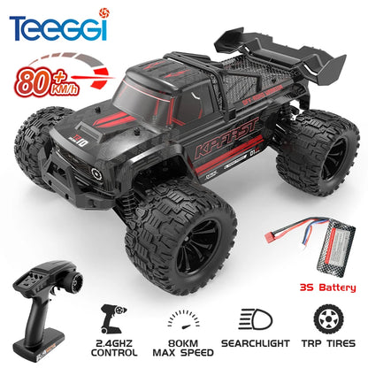 Teeggi 4WD 2,4G RC Drift Auto 80 KM/H 1:14 High Speed Off-Road Racing Auto Bürstenlosen 3S Fernbedienung Auto Lkw Spielzeug Für Geschenk