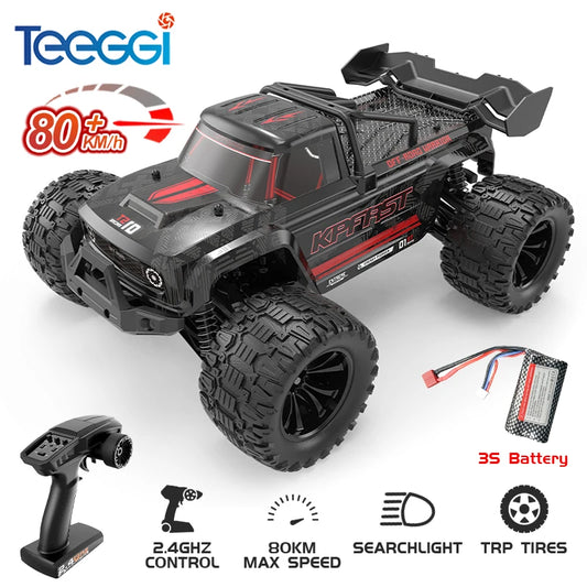Teeggi 4WD 2,4G RC Drift Auto 80 KM/H 1:14 High Speed Off-Road Racing Auto Bürstenlosen 3S Fernbedienung Auto Lkw Spielzeug Für Geschenk