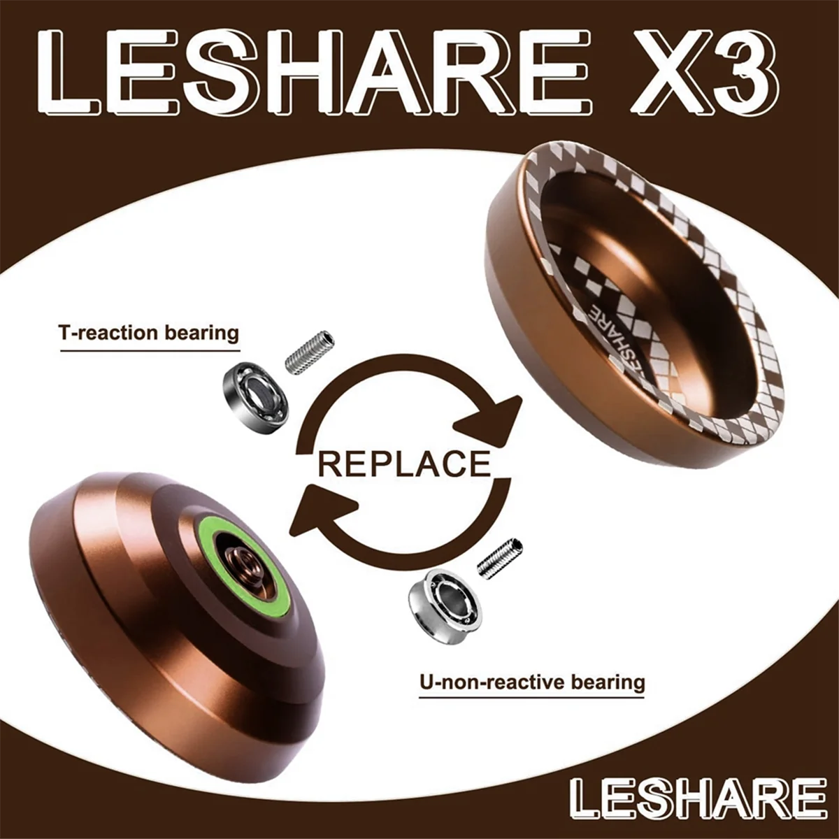 AM-Yoyo Nicht reagierendes Pro X3 für fortgeschrittene Spieler, reaktionsfähiges Yoyo für Anfänger, Kinder-Aluminium-Yoyo