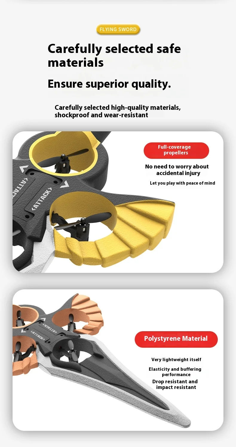 Ferngesteuertes fliegendes Schwert, ferngesteuertes Stunt-Flugschwert, neues ferngesteuertes ferngesteuertes Flugzeug, 360-Grad-Geste, ferngesteuertes Schwert