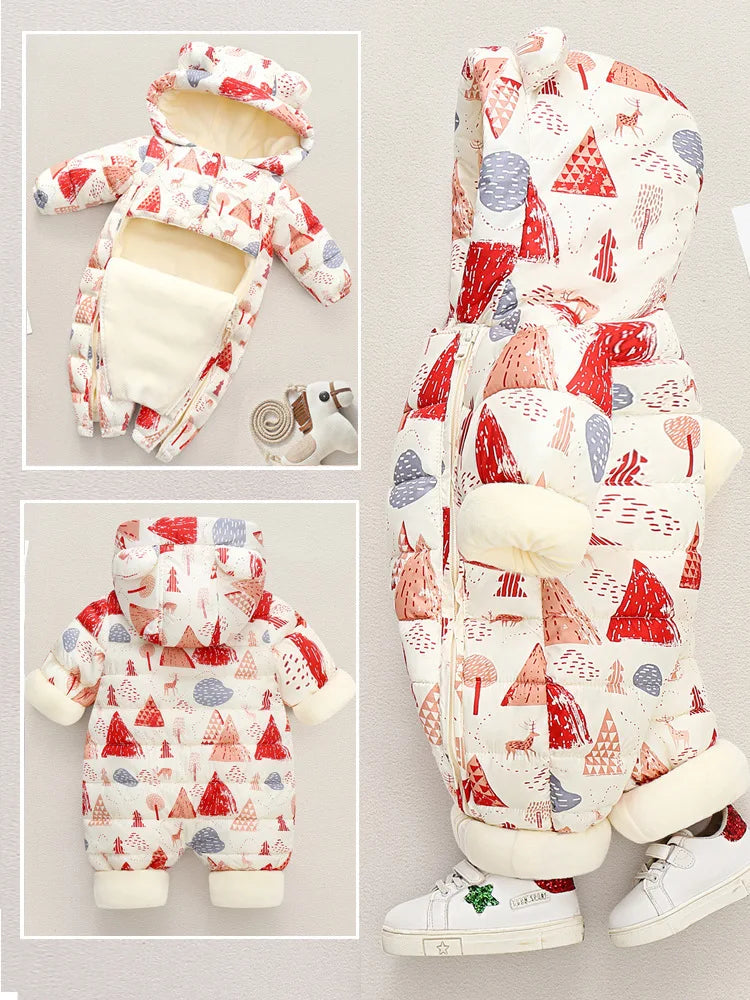 Neue geboren Baby kleidung Warme Fleece Strampler Bodys Baby Jungen Kostüm Infant Mädchen Kleidung Cartoon Insgesamt Oberbekleidung Overalls
