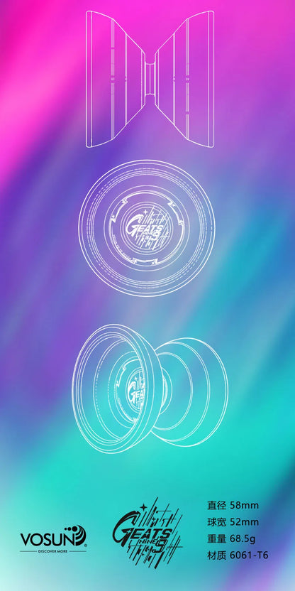 Vosun offizielle authentische neun Schwanz Fuchs Geats9 Ultra Wide Yoyo Ball profession elle Präzision CNC Wettbewerb Yoyo Ball