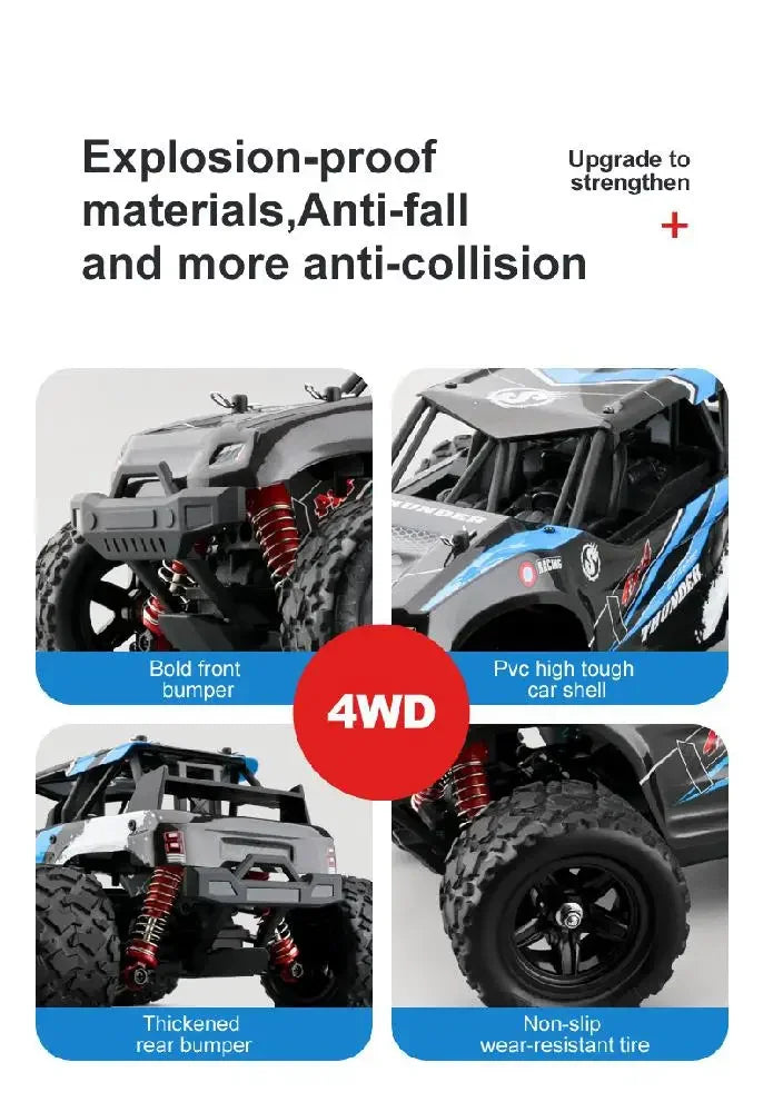 ferngesteuertes Auto 2,4 GHz RC-Auto All-Terrain 45 km/h 1:18 Off-Road-Truck Spielzeug Geburtstagsgeschenk für Kinder