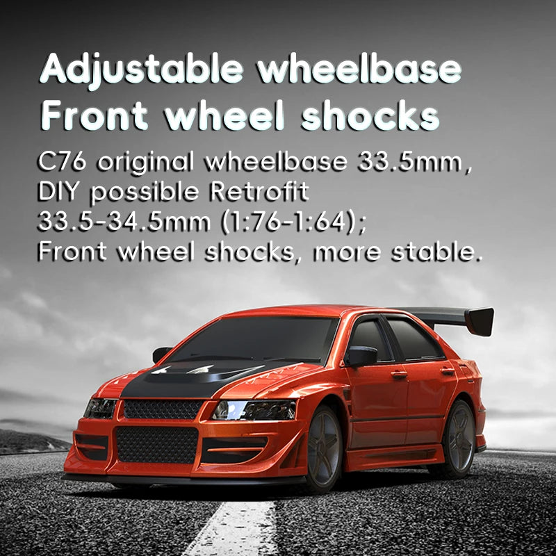 Turbo Racing 1/76 C76 Flat Running Racing MINI RTR Fernbedienung Modell On-road Auto Desktop Spielzeug für Erwachsene kinder Spielzeug