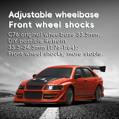 Turbo Racing 1/76 C76 Flat Running Racing MINI RTR Fernbedienung Modell On-road Auto Desktop Spielzeug für Erwachsene kinder Spielzeug