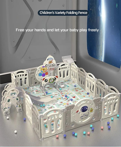Baby Laufgitter Baby Spielplatz faltbare Baby Zaun Bett Kindersicherheit Barriere Zaun Spiel Laufstall Kinder Laufstall mit Spielmatte