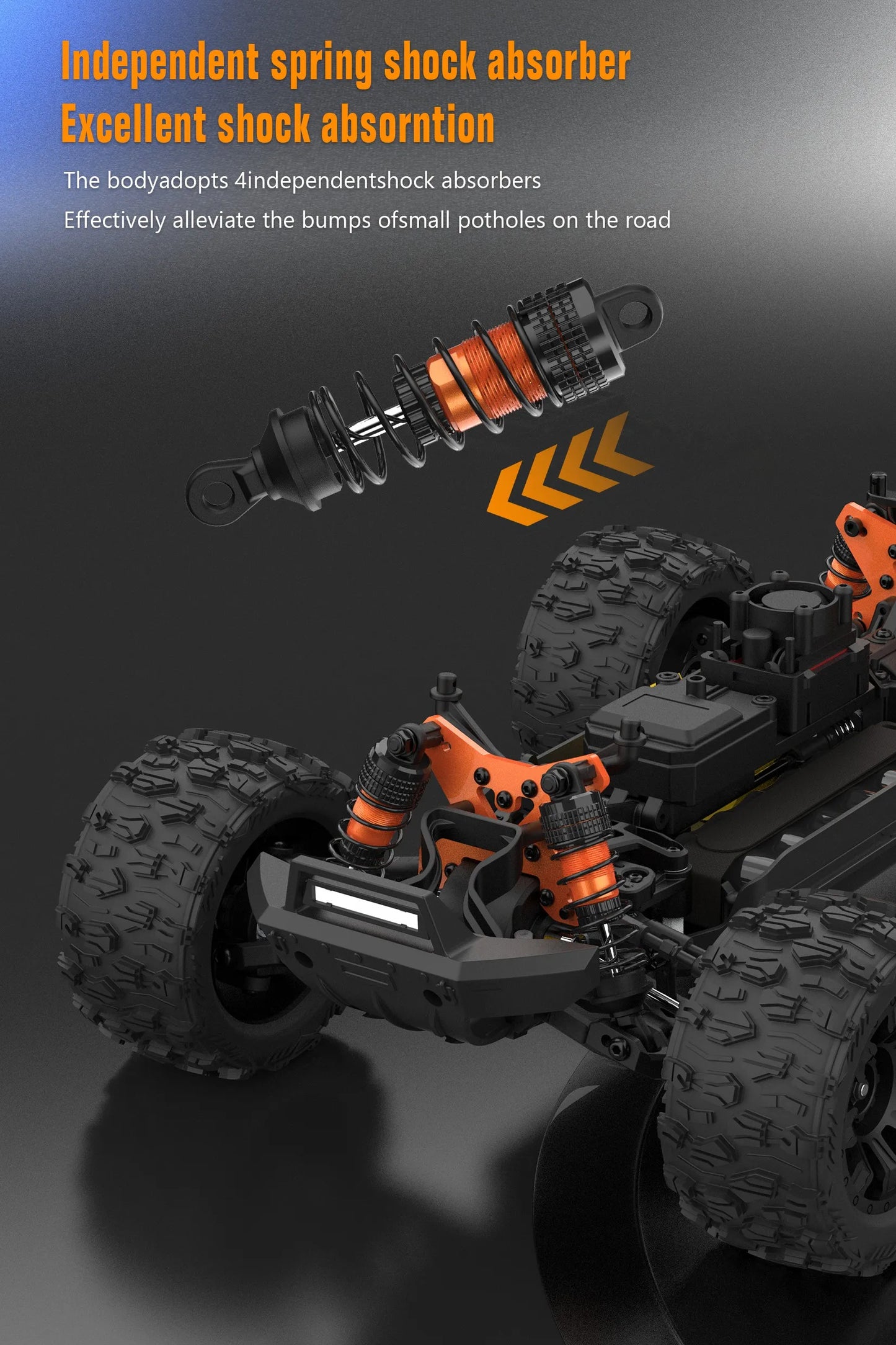 JIUSI PT14R MT14R 1/14 RC Rennwagen 3S Batterie 4WD 80 km/h Bürstenloser Motor 2,4G Fernbedienung 35C Hochgeschwindigkeits-Offroad-RC-Truck