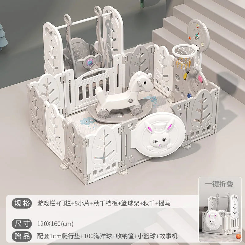 Kinderspielzaun Baby Indoor Haushalt Krabbelmatte Schutzzaun Baby Boden Kleinkind Sicherheitszaun Paradies