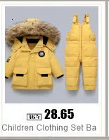 Kinder Kleidung Set Baby Winter Warme Daunen Jacken parka Jungen Dicken Overall Infant mantel kleinkind Mädchen Kleidung Kinder Schneeanzug