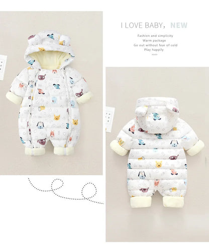 Neue geboren Baby kleidung Warme Fleece Strampler Bodys Baby Jungen Kostüm Infant Mädchen Kleidung Cartoon Insgesamt Oberbekleidung Overalls