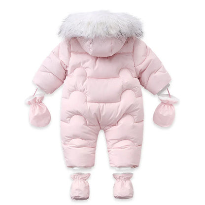 Ircomll Hohe Qualität Baby Kleidung Overalls für Kinder Winter Mit Kapuze mit Fell Warme Säuglingsspielanzug Overall Kinder Kleidung Toddle