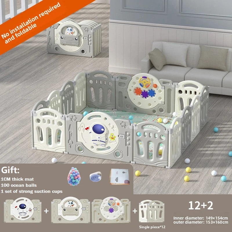 Baby Laufgitter Baby Spielplatz faltbare Baby Zaun Bett Kindersicherheit Barriere Zaun Spiel Laufstall Kinder Laufstall mit Spielmatte