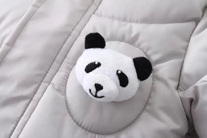 Winter Baby Strampler Einfarbig Cartoon Overall Integrierte Fleece Thermische Overalls Neugeborenen Babys Verdickt Outdoor Schnee Anzug