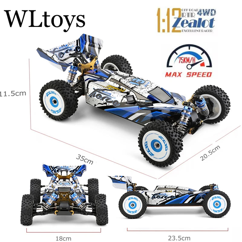 Wltoys Neu 124017 -V8 1/12 2,4G Racing RC Autos 4WD Bürstenlosen Motor 75 Km/h Hohe Geschwindigkeit Fernbedienung Off-road Drift Spielzeug Für Aduit