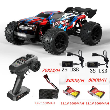 Professioneller 1:16 80 km/h bürstenloser RC-Rennwagen mit 3S-Batterie 2,4 G 1:16 4WD RC-Auto Off-Road ClimbingTruck Hochgeschwindigkeitsmodell