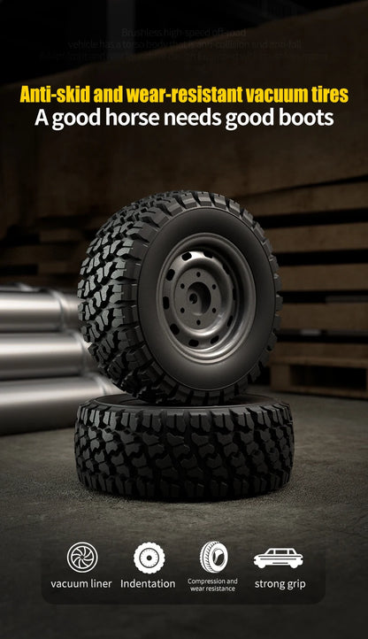 Teeggi 16101/16102 PRO 1:16 Hochgeschwindigkeits-RC-Auto mit LED-Licht Drift 70 km/h 4WD RC Off-Road-Auto Monster Truck Spielzeug für Kinder Geschenke