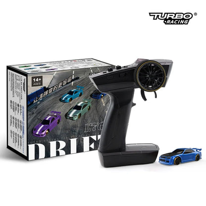 Turbo Racing 1:76 RC Auto C64 C63 Drift RC Auto mit Gyro C71 C72 C73 C74 C75 Flach lauf Fernbedienung Spielzeug für Kinder und Erwachsene