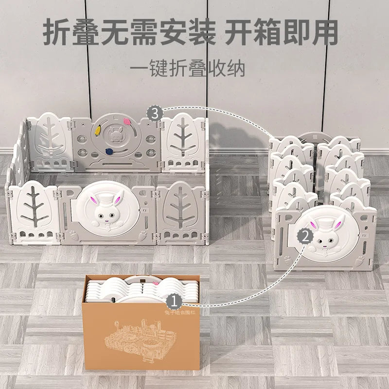 Kinderspielzaun Baby Indoor Haushalt Krabbelmatte Schutzzaun Baby Boden Kleinkind Sicherheitszaun Paradies