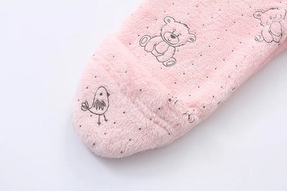 AYNIGIELL 0-12M Cartoon Neugeborenen Body Warme RompersSoft Neugeborenen Baby Kleidung Flanell Herbst Winter Baby Jungen Mädchen Overall