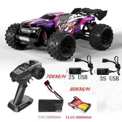 Professioneller 1:16 80 km/h bürstenloser RC-Rennwagen mit 3S-Batterie 2,4 G 1:16 4WD RC-Auto Off-Road ClimbingTruck Hochgeschwindigkeitsmodell