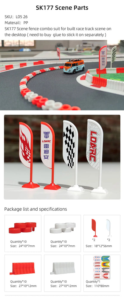 LDARC Tragbare Gummimatte für Rennstrecke, 160 x 90 mm, 120 x 60 mm, 240 x 120 mm, 240 x 240 mm, RC 1/76 1/64 1/58 Mini-Auto-Track-Rennzubehör