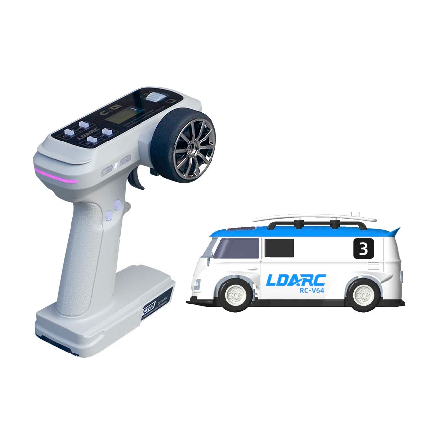 LDARC 1:64 V64 RTR Mini Elektro-RC-Automodell 2,4 GHz Lange Akkulaufzeit Desktop-RC-Auto Mini-Rennwagen Unterhaltungsspielzeug