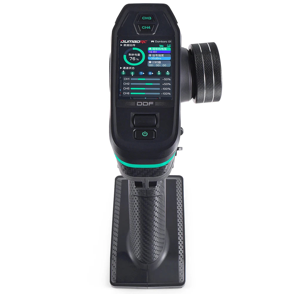 DUMBORC 2,4G 10CH Digital Radio Fernbedienung DDF-350 Sender mit Empfänger für RC Auto Boot Tank LCD FHSS System