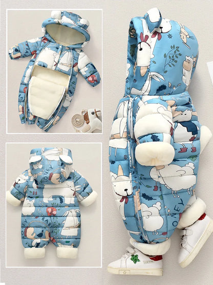 Neue geboren Baby kleidung Warme Fleece Strampler Bodys Baby Jungen Kostüm Infant Mädchen Kleidung Cartoon Insgesamt Oberbekleidung Overalls