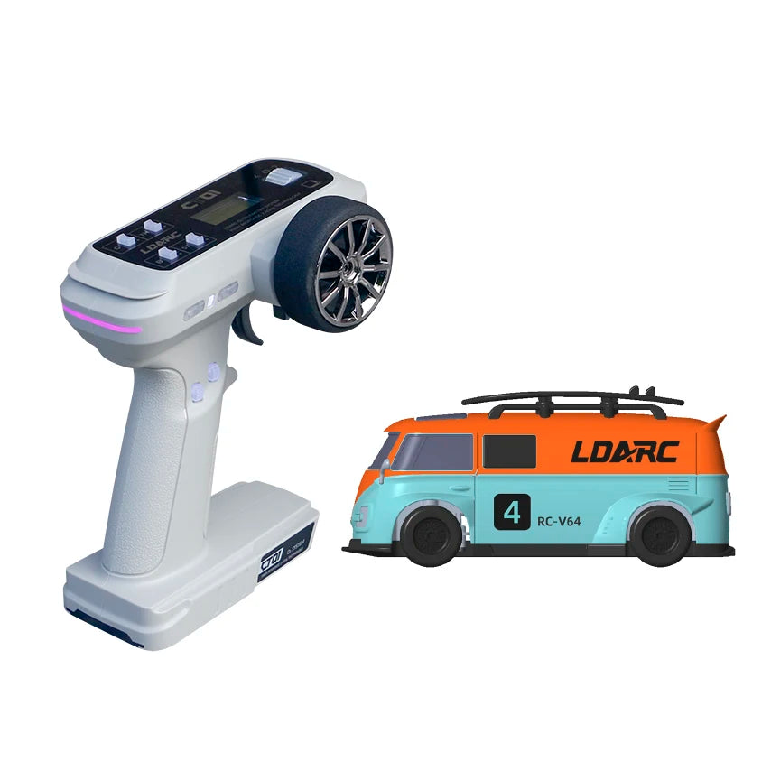 LDARC 1:64 V64 RTR Mini Elektro-RC-Automodell 2,4 GHz Lange Akkulaufzeit Desktop-RC-Auto Mini-Rennwagen Unterhaltungsspielzeug