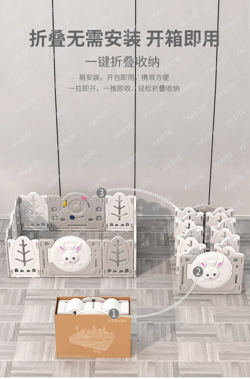 Kinderspielzaun Baby Indoor Haushalt Krabbelmatte Schutzzaun Baby Boden Kleinkind Sicherheitszaun Paradies